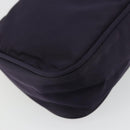 PRADA Pouch Hand Bag Nylon Purple Silver Auth 175303-16