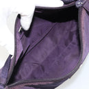 PRADA Pouch Hand Bag Nylon Purple Silver Auth 175303-11