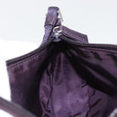 PRADA Pouch Hand Bag Nylon Purple Silver Auth 175303-19