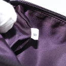 PRADA Pouch Hand Bag Nylon Purple Silver Auth 175303-12