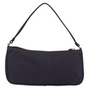 PRADA Pouch Hand Bag Nylon Purple Silver Auth 175303-2