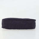 PRADA Pouch Hand Bag Nylon Purple Silver Auth 175303-5