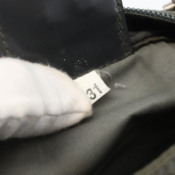 PRADA Shoulder Bag Nylon Gray Silver Auth 175304