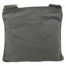 PRADA Shoulder Bag Nylon Gray Silver Auth 175304-2