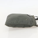 PRADA Shoulder Bag Nylon Gray Silver Auth 175304-4