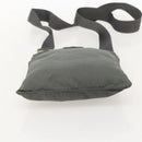PRADA Shoulder Bag Nylon Gray Silver Auth 175304-5