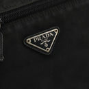 PRADA Vanity Pouch Nylon Black Silver Auth 175305-18