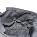 PRADA Vanity Pouch Nylon Black Silver Auth 175305-21