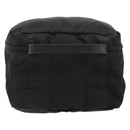 PRADA Vanity Pouch Nylon Black Silver Auth 175305-2