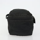 PRADA Vanity Pouch Nylon Black Silver Auth 175305-4