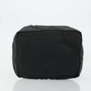 PRADA Vanity Pouch Nylon Black Silver Auth 175305-5