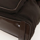 GUCCI Bamboo Backpack Nylon Brown Silver 003 1998 0030 Auth 175306-9
