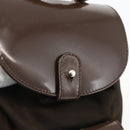 GUCCI Bamboo Backpack Nylon Brown Silver 003 1998 0030 Auth 175306-20