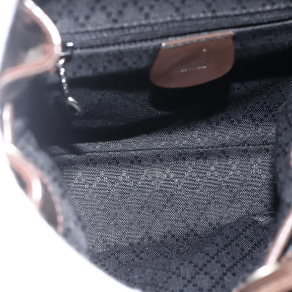 GUCCI Bamboo Backpack Nylon Brown Silver 003 1998 0030 Auth 175306