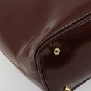 GUCCI Bambus Handtasche Lackleder Braun Gold 000 781 0295 Orig. 175307-14