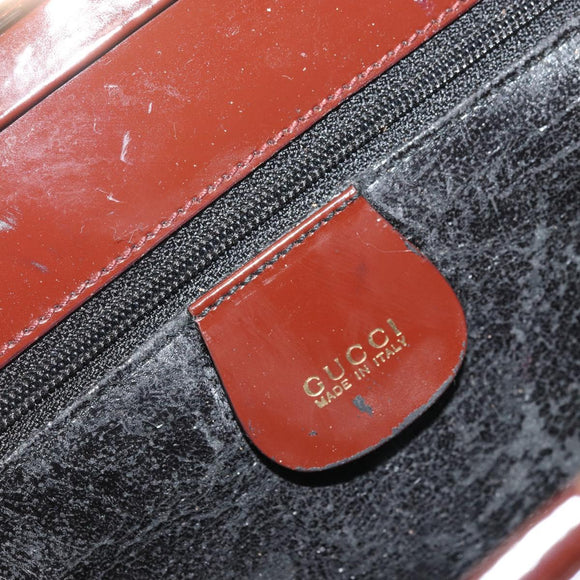GUCCI Bambus Handtasche Lackleder Braun Gold 000 781 0295 Orig. 175307