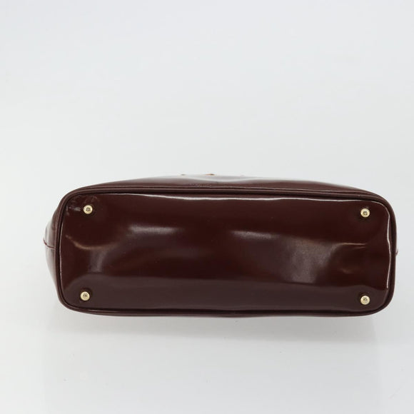 GUCCI Bambus Handtasche Lackleder Braun Gold 000 781 0295 Orig. 175307