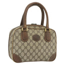 GUCCI GG Supreme Hand Bag PVC Beige Gold 000 58 0090 Auth 175308-1