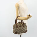 GUCCI GG Supreme Hand Bag PVC Beige Gold 000 58 0090 Auth 175308-23