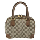 GUCCI GG Supreme Hand Bag PVC Beige Gold 000 58 0090 Auth 175308-2