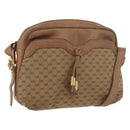 GUCCI Micro GG Supreme Shoulder Bag PVC Beige Gold Auth 175309-1