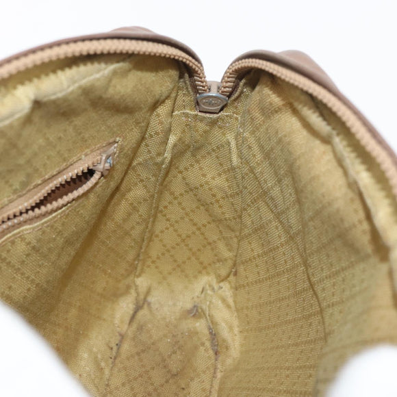 GUCCI Micro GG Supreme Shoulder Bag PVC Beige Gold Auth 175309