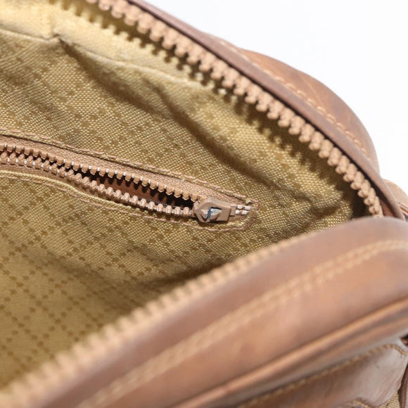 GUCCI Micro GG Supreme Shoulder Bag PVC Beige Gold Auth 175309