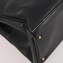GUCCI Bamboo Tote Bag Leather Black Gold 002 123 0322 Auth 175311-14