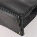 GUCCI Bamboo Tote Bag Leather Black Gold 002 123 0322 Auth 175311-15