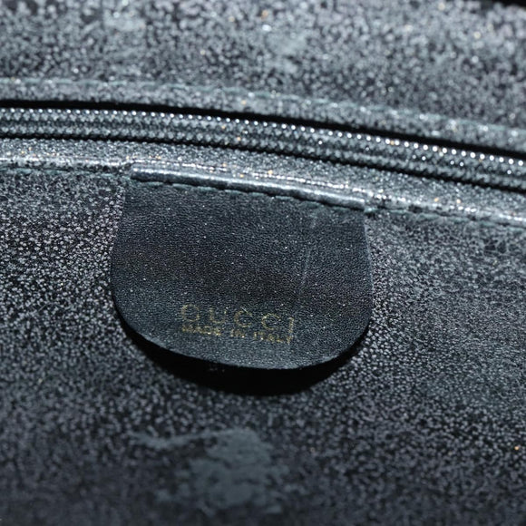 GUCCI Bamboo Tote Bag Leather Black Gold 002 123 0322 Auth 175311