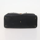 GUCCI Bamboo Tote Bag Leather Black Gold 002 123 0322 Auth 175311-5