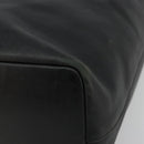 GUCCI Bamboo Shoulder Bag Leather Black Silver Auth 175312-8