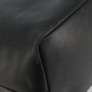 GUCCI Bamboo Shoulder Bag Leather Black Silver Auth 175312-17