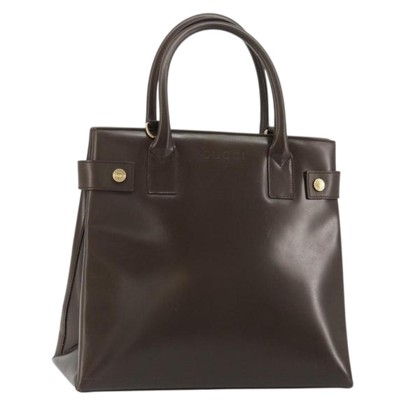 GUCCI Hand Bag Patent leather Brown Gold 000 2404 0503 Auth 175318