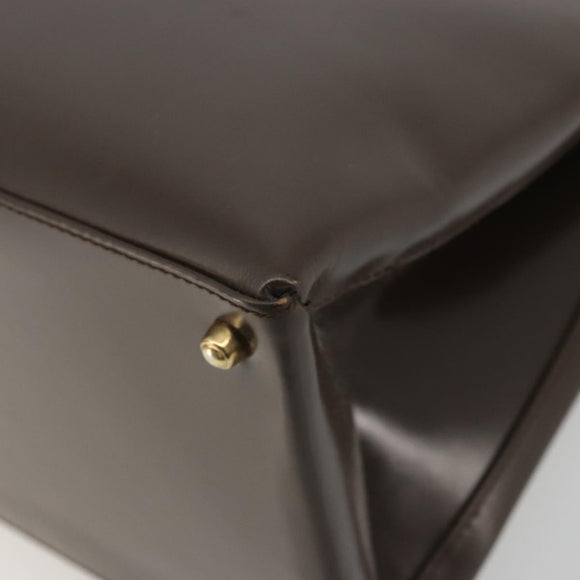 GUCCI Hand Bag Patent leather Brown Gold 000 2404 0503 Auth 175318