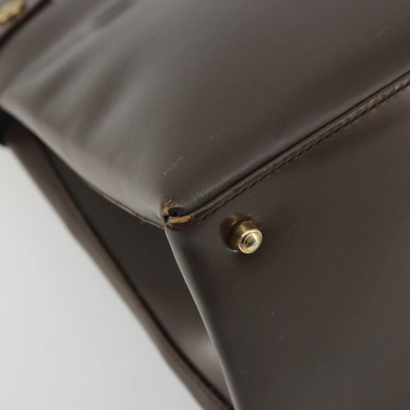 GUCCI Hand Bag Patent leather Brown Gold 000 2404 0503 Auth 175318