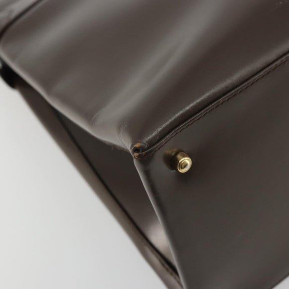 GUCCI Hand Bag Patent leather Brown Gold 000 2404 0503 Auth 175318