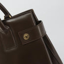 GUCCI Hand Bag Patent leather Brown Gold 000 2404 0503 Auth 175318-17