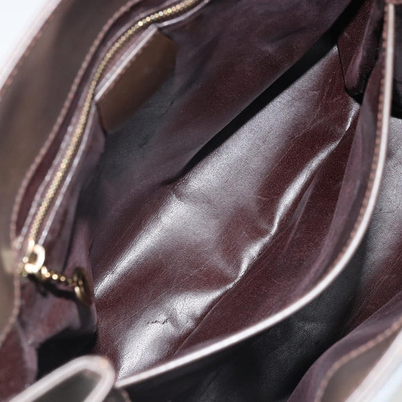 GUCCI Hand Bag Patent leather Brown Gold 000 2404 0503 Auth 175318