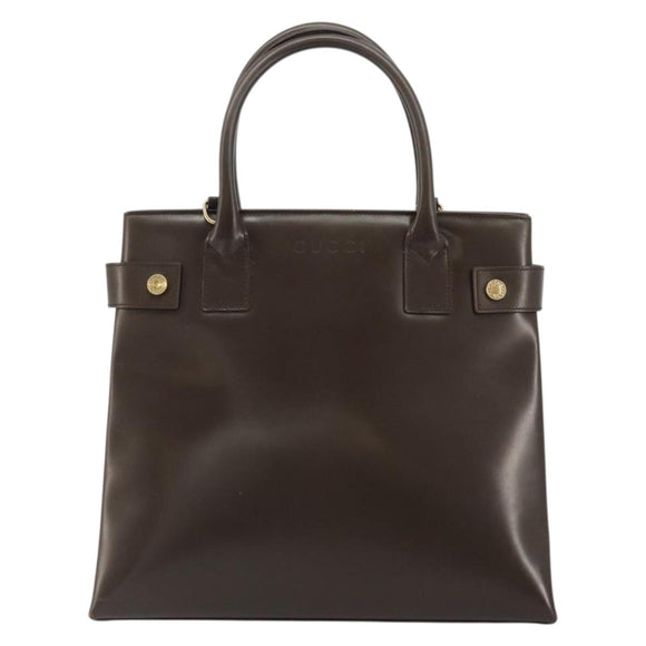 GUCCI Hand Bag Patent leather Brown Gold 000 2404 0503 Auth 175318
