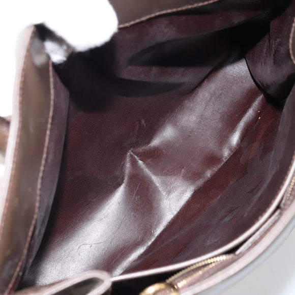 GUCCI Hand Bag Patent leather Brown Gold 000 2404 0503 Auth 175318