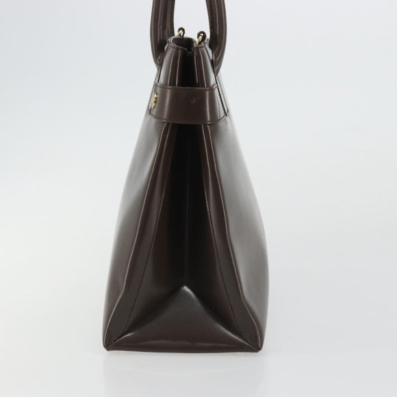 GUCCI Hand Bag Patent leather Brown Gold 000 2404 0503 Auth 175318