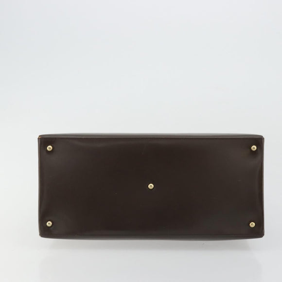 GUCCI Hand Bag Patent leather Brown Gold 000 2404 0503 Auth 175318