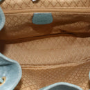 GUCCI Bamboo Backpack Suede Green Gold Auth 175320-11