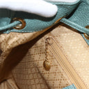GUCCI Bamboo Backpack Suede Green Gold Auth 175320-23