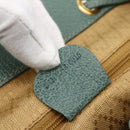 GUCCI Bamboo Backpack Suede Green Gold Auth 175320-12