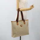 GUCCI GG Plus Supreme Web Sherry Line Tote Bag PVC White Red Green Auth 175321-22
