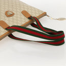 GUCCI GG Plus Supreme Web Sherry Line Tote Bag PVC White Red Green Auth 175321-7