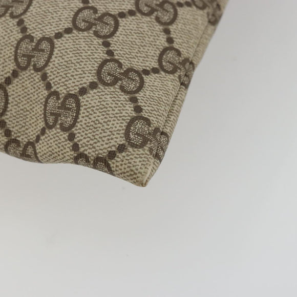 GUCCI GG Supreme Purse Pouch PVC Beige Gold 97 19 303 Auth 175322