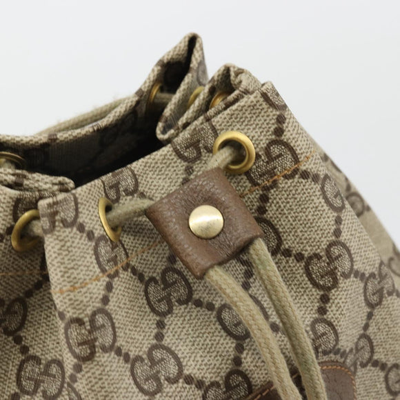 GUCCI GG Supreme Purse Pouch PVC Beige Gold 97 19 303 Auth 175322